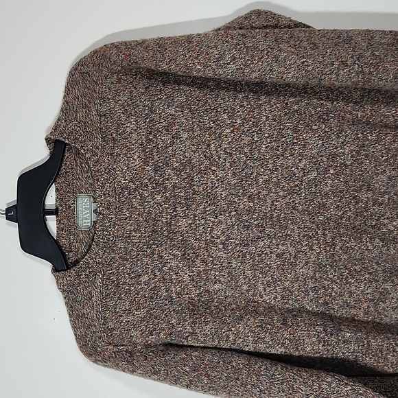 Women's Brown Crew Neck Sweater - Picture 2 of 8